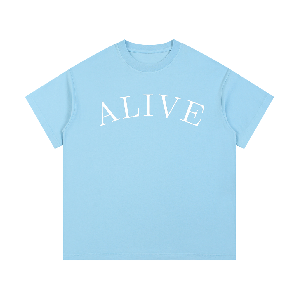 "ALIVE" Vintage Wash Cotton T-Shirt