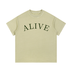 "ALIVE" Vintage Wash Cotton T-Shirt