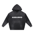 "ASSURED" Vintage Washed Frayed Fleece Hoodie