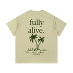 "ALIVE" Vintage Wash Cotton T-Shirt