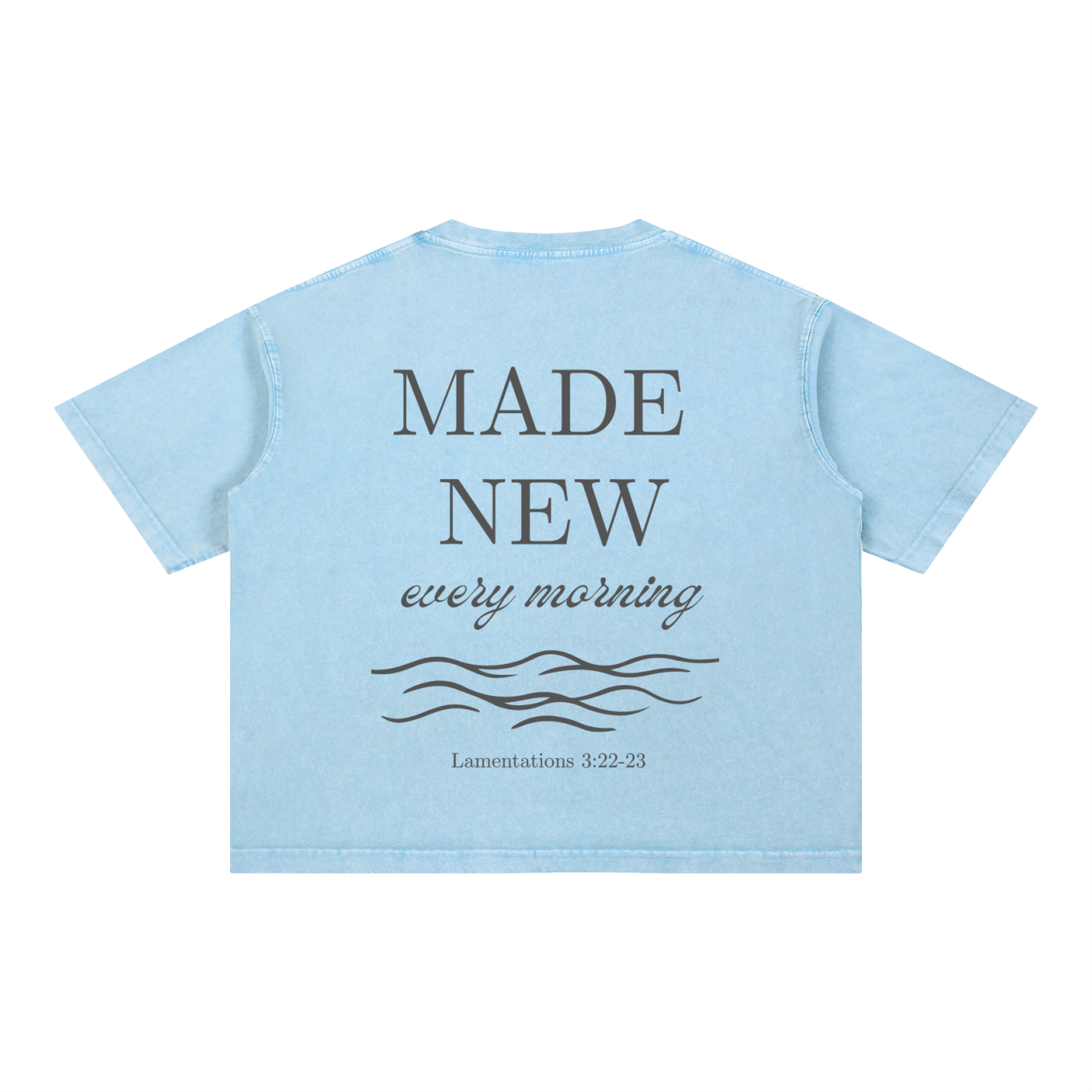 "REFRESHED" Mineral Wash Boxy Cotton T-Shirt