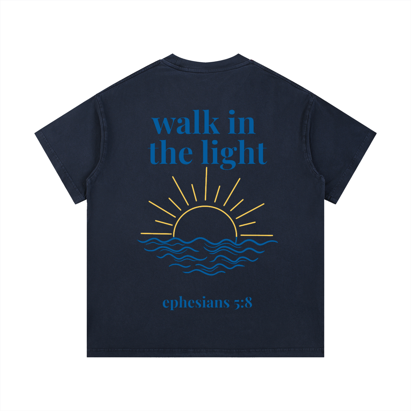"SUNLIT" Vintage Wash Cotton T-Shirt