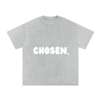 "CHOSEN."Snow Washed Oversized Cotton Tee