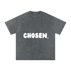 "CHOSEN."Snow Washed Oversized Cotton Tee