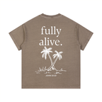 "ALIVE" Vintage Wash Cotton T-Shirt