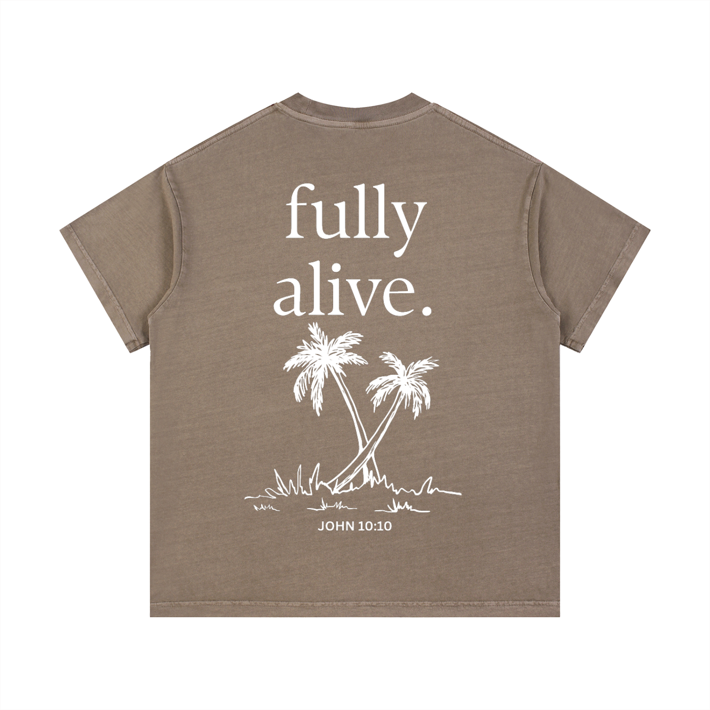 "ALIVE" Vintage Wash Cotton T-Shirt