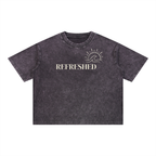 "REFRESHED" Mineral Wash Boxy Cotton T-Shirt