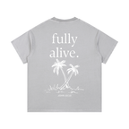 "ALIVE" Vintage Wash Cotton T-Shirt