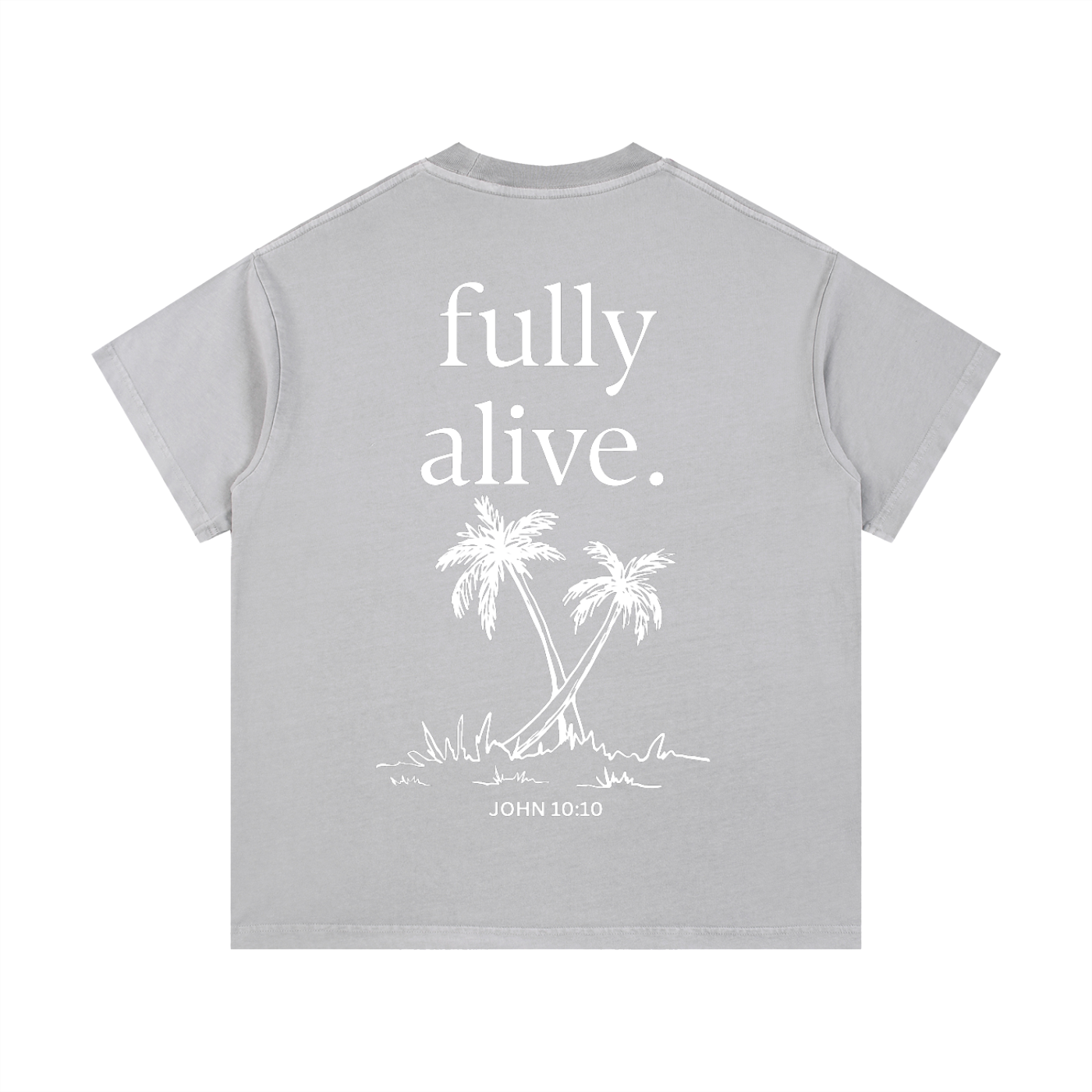 "ALIVE" Vintage Wash Cotton T-Shirt