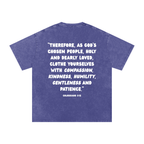 "CHOSEN" Snow Washed Oversized Cotton T-Shirt