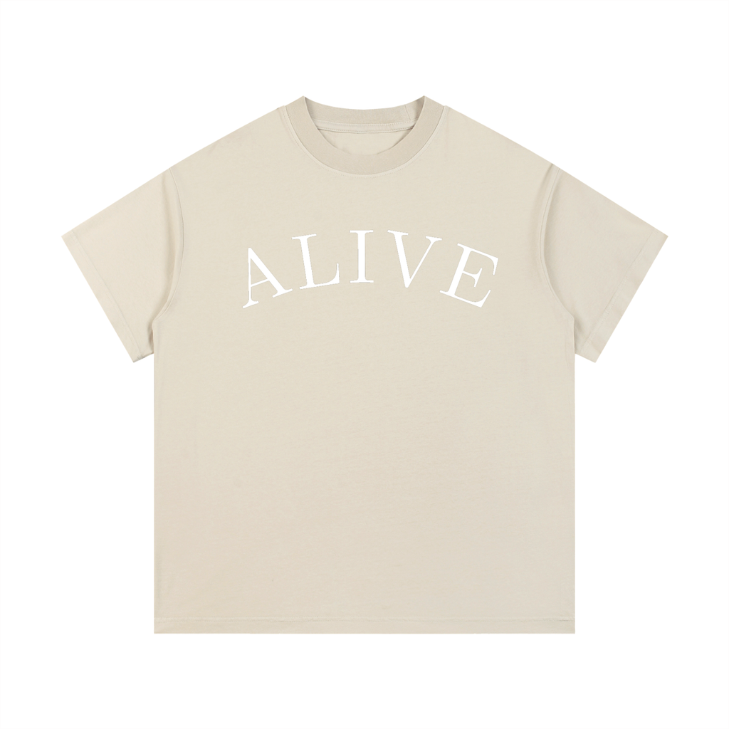 "ALIVE" Vintage Wash Cotton T-Shirt