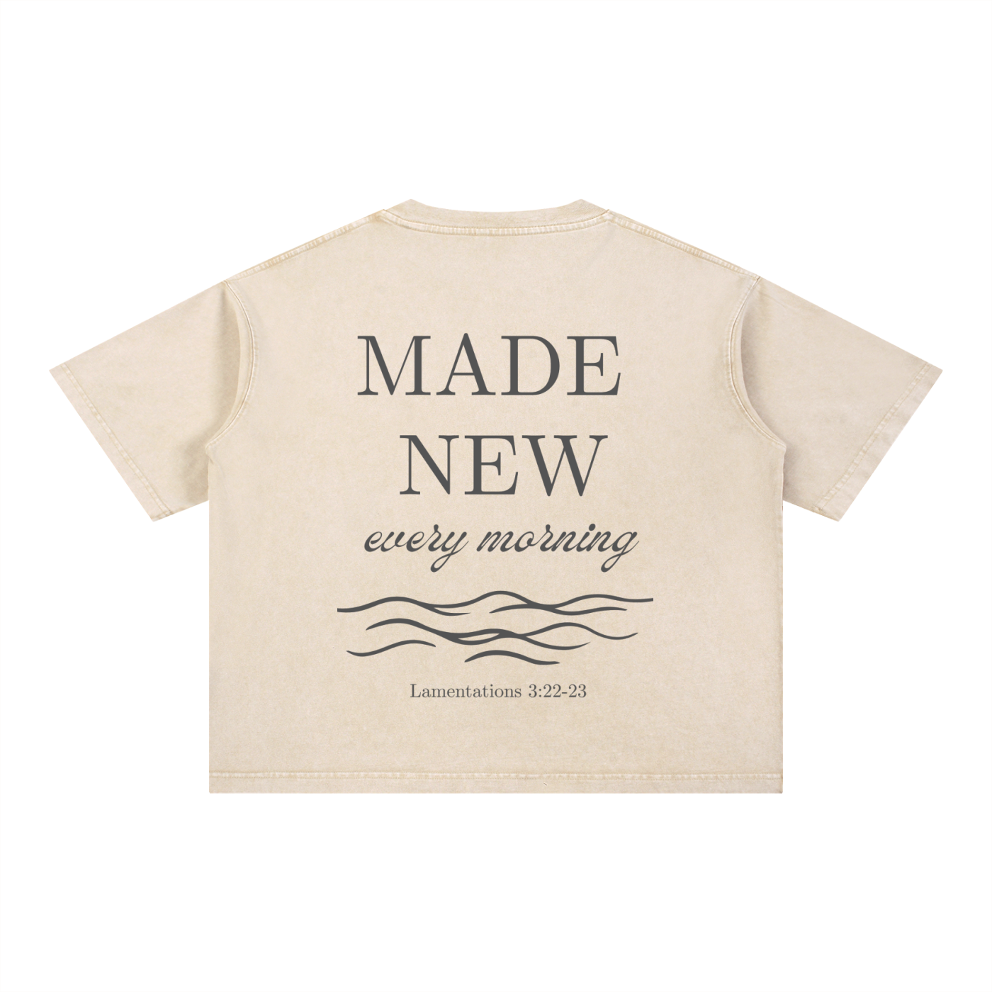 "REFRESHED" Mineral Wash Boxy Cotton T-Shirt