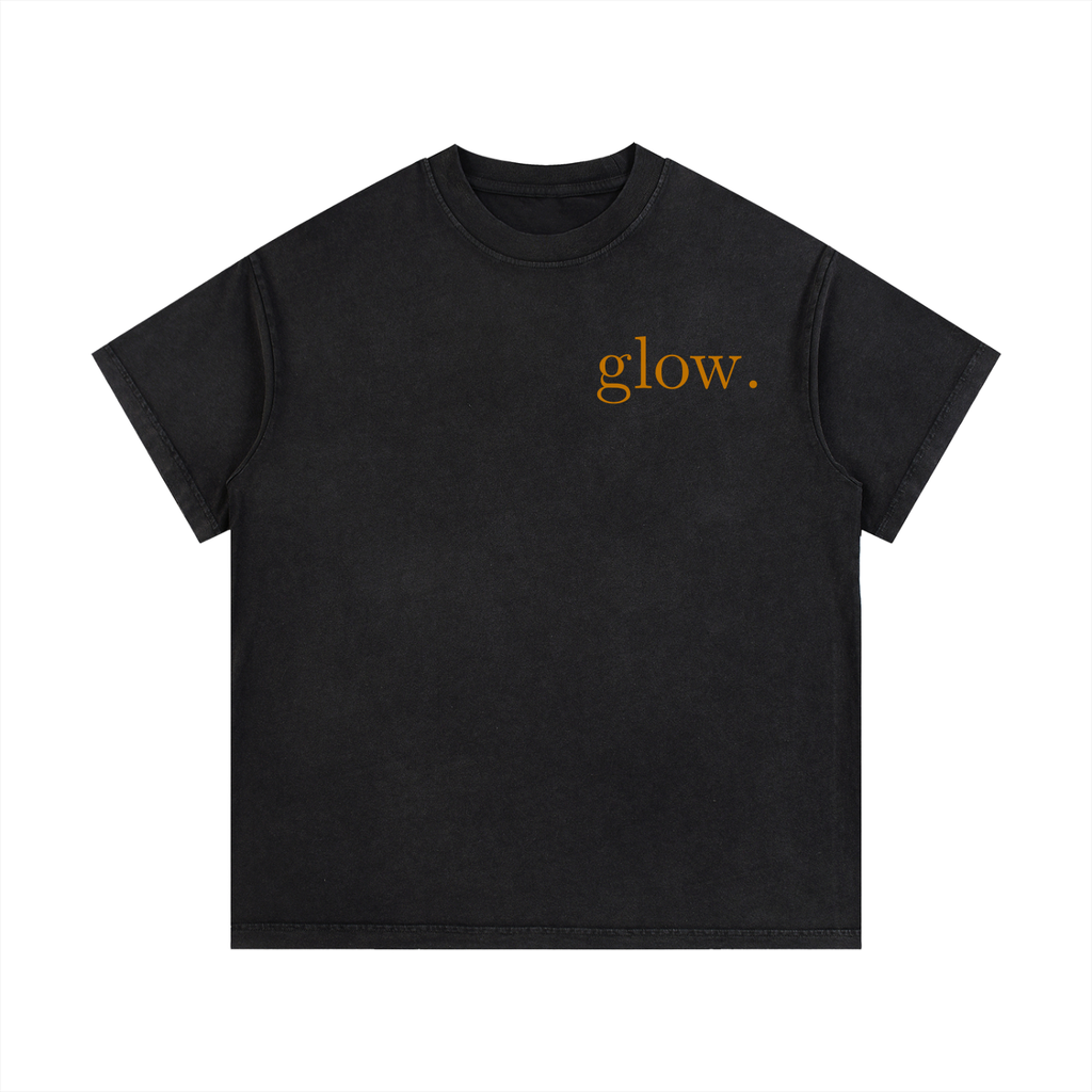 "GLOW." Vintage Wash Cotton T-Shirt