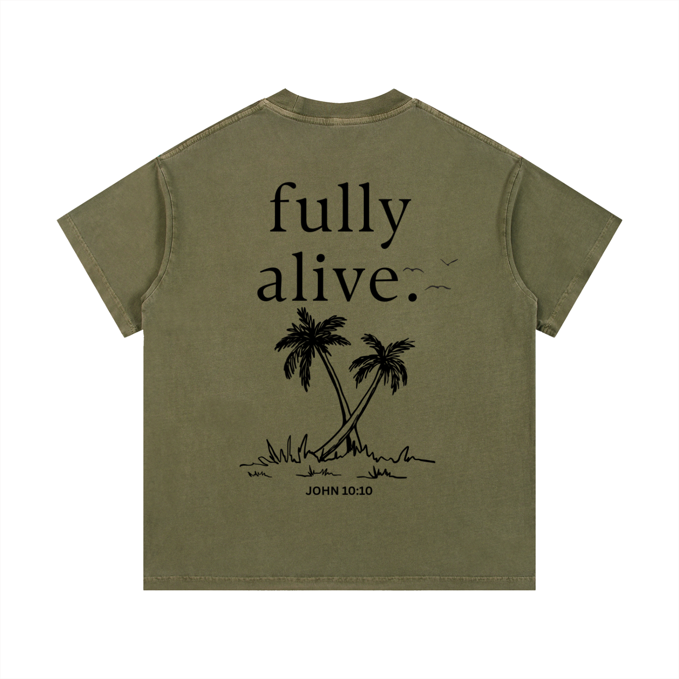"ALIVE." Vintage Wash Cotton T-Shirt