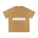 "CHOSEN."Snow Washed Oversized Cotton Tee