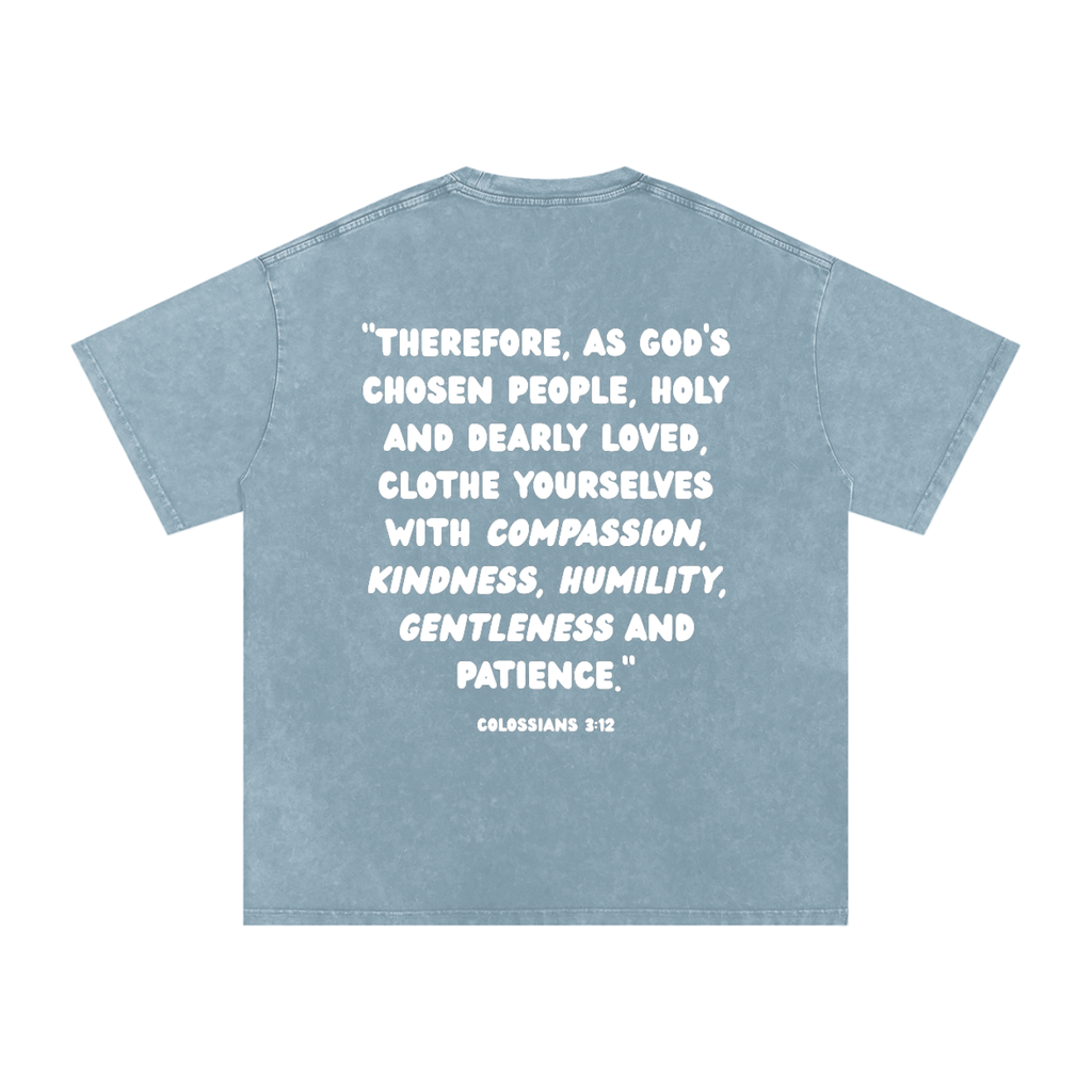 "CHOSEN" Snow Washed Oversized Cotton T-Shirt
