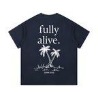 "ALIVE" Vintage Wash Cotton T-Shirt