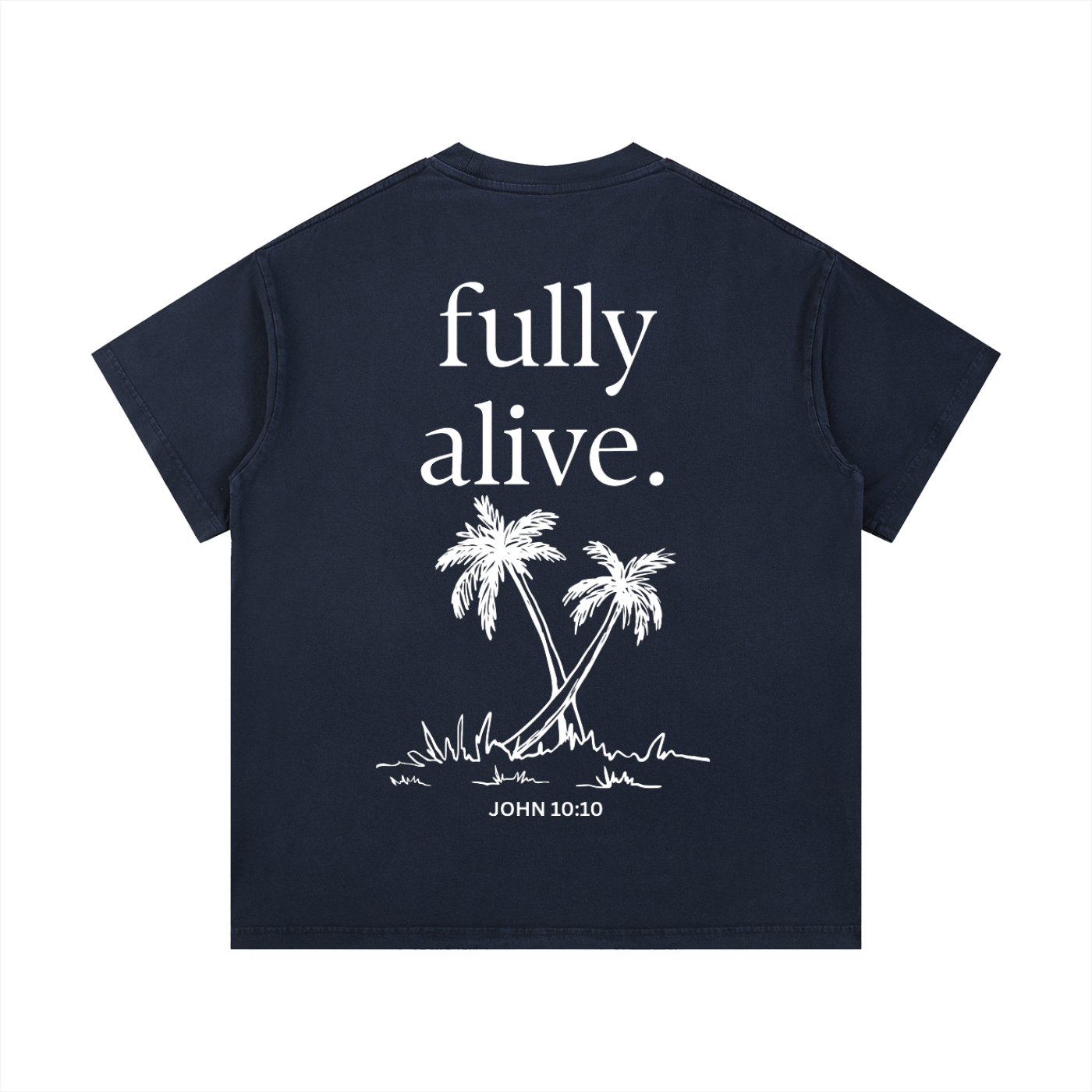 "ALIVE" Vintage Wash Cotton T-Shirt