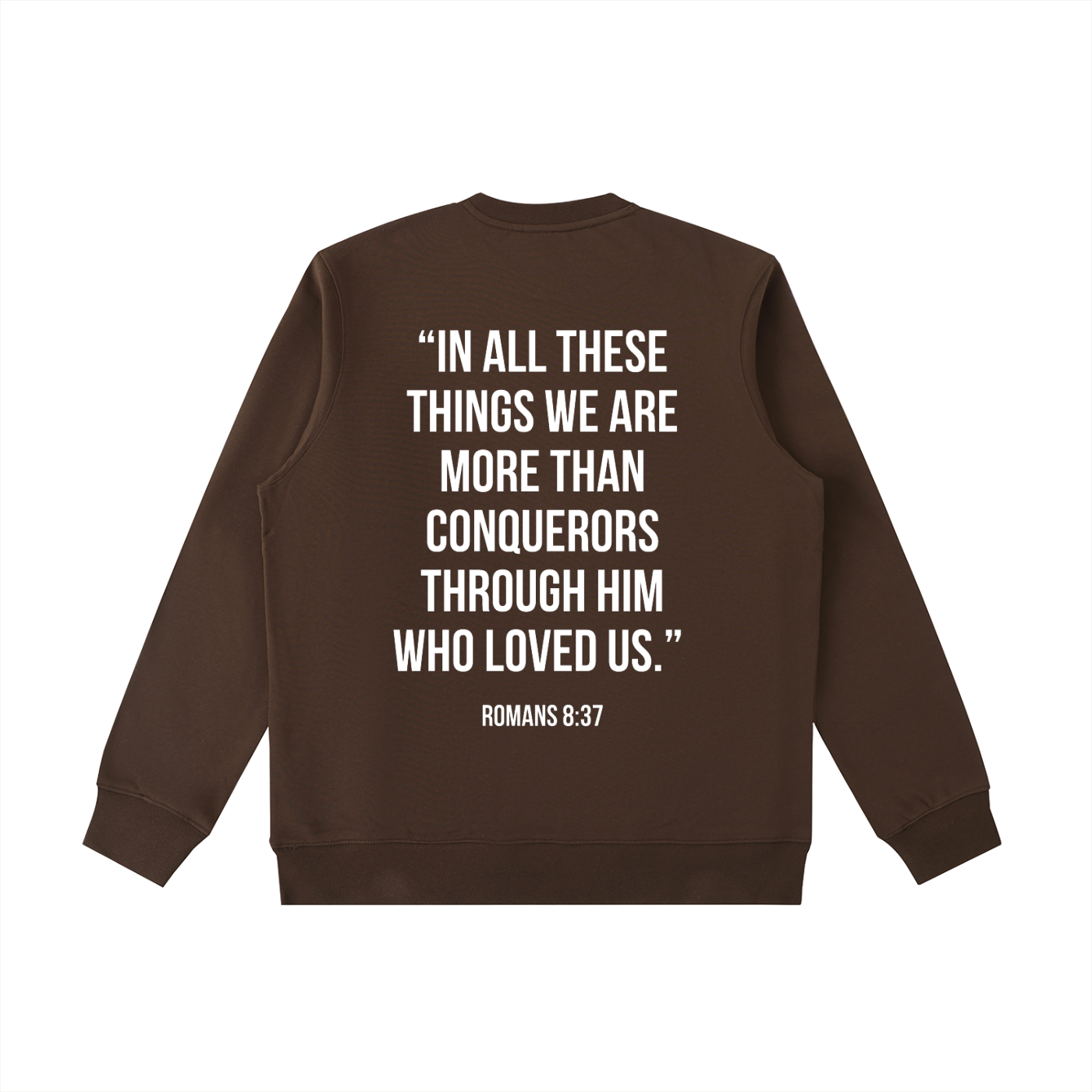 "MORE THAN A CONQUEROR" Essential Heavyweight Crewneck Sweatshirt