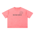 "REFRESHED" Mineral Wash Boxy Cotton T-Shirt